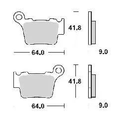 Plaquettes frein arriere  Moto Master Racing GP Husqvarna 501 FE