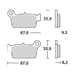 Plaquettes frein arriere Moto Master Racing Fantic 450 XE-F