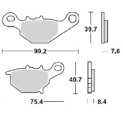 Plaquettes frein arriere Moto Master Racing Suzuki 85 RM