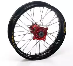Roue arriere 19x1,85 Haan Wheels/Excel jante noire moyeu Rouge
