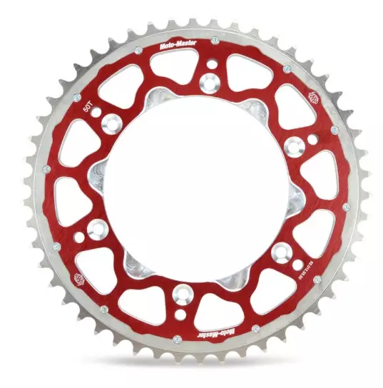 Couronne Moto Master 49 dents Fusion dual rouge Honda 450 CR-F