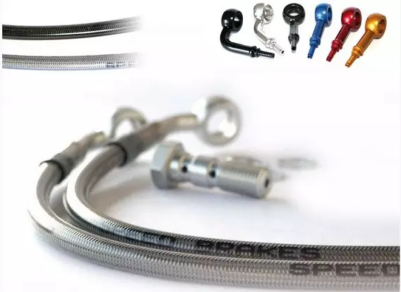 Durite de frein aviation avant Inox Titane