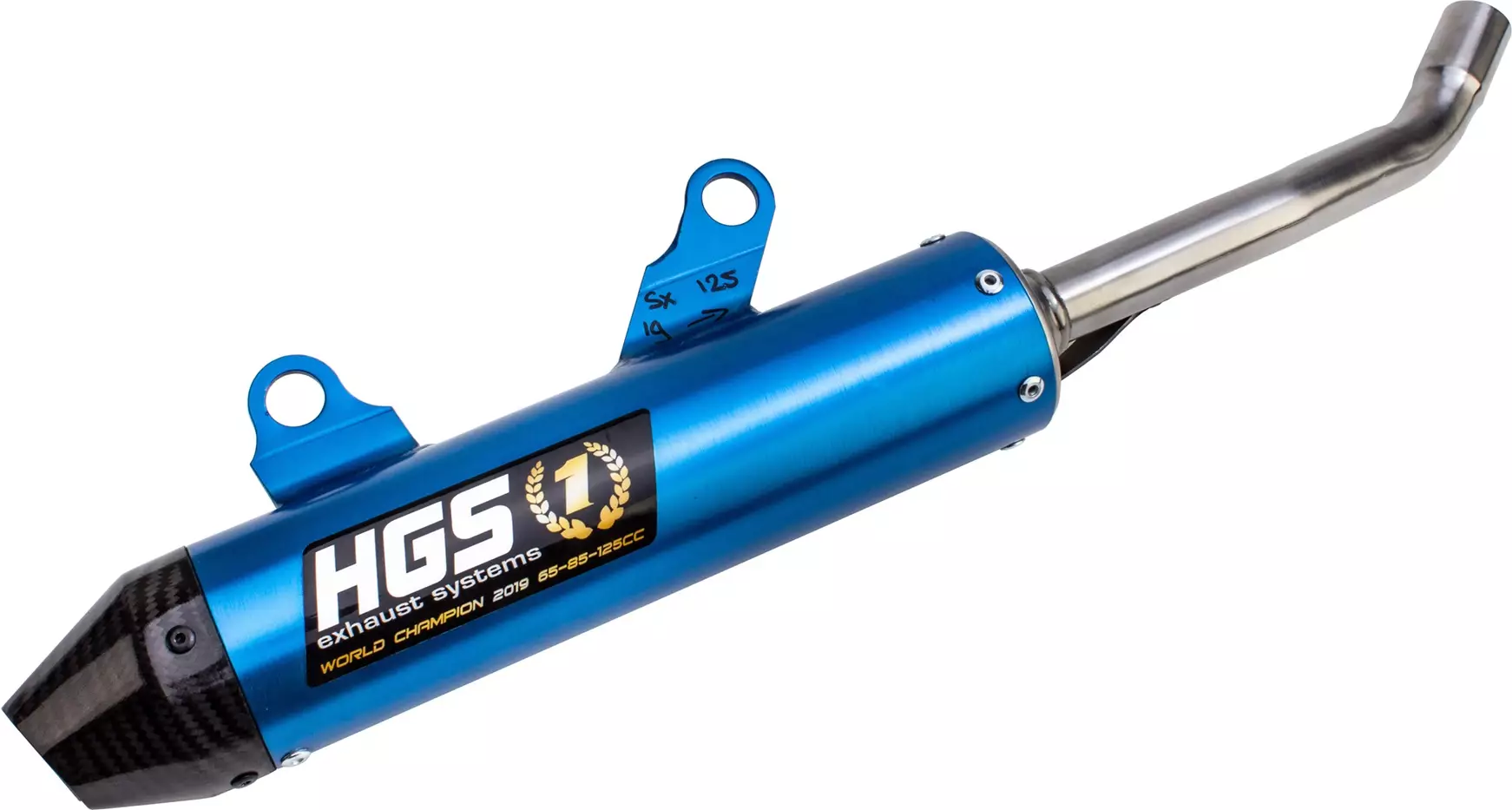 Silencieux HGS cross Bleu embout carbone Fantic 125 XX