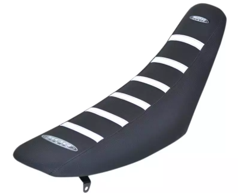 Housse selle SDG 6 rib blanc Kawasaki 250 KX