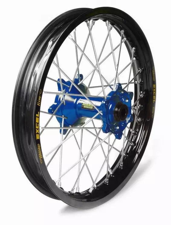 Roue complete arriere 19x2,15 Haan Wheels/Excel jante noire moyeu Bleu Husqvarna 350 FC