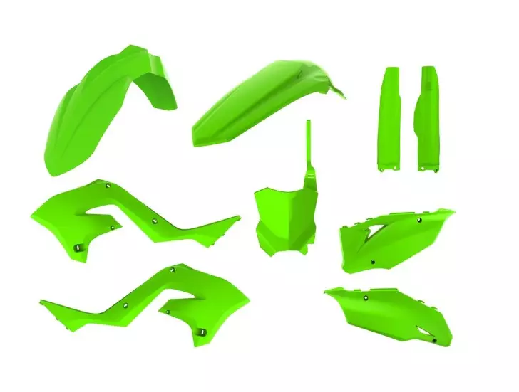 Kit plastique polisport Kawasaki restyle KX 125/250 vert citron Kawasaki 125 KX