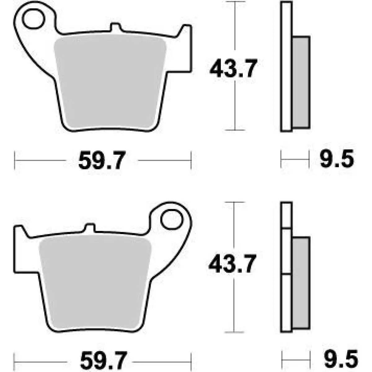 Plaquettes frein Moto Master Nitro arriere 21 Honda 450 CR-F