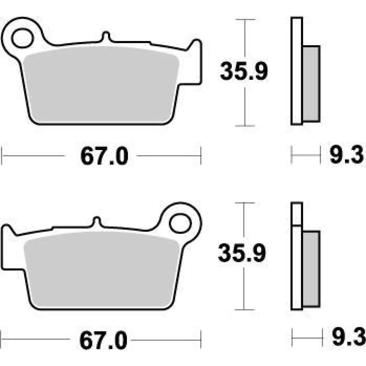 Plaquettes frein Moto Master Nitro arriere 21 Yamaha 450 YZ-F