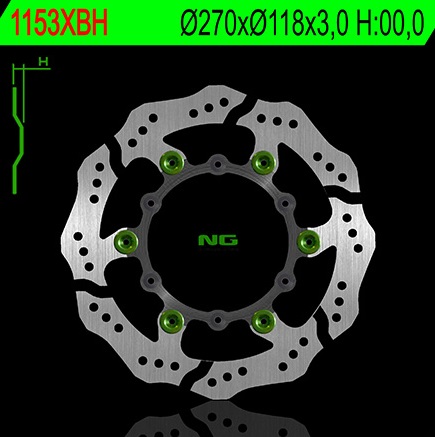 Disque frein avant NG Petale 270 mm Honda 450 CR-F
